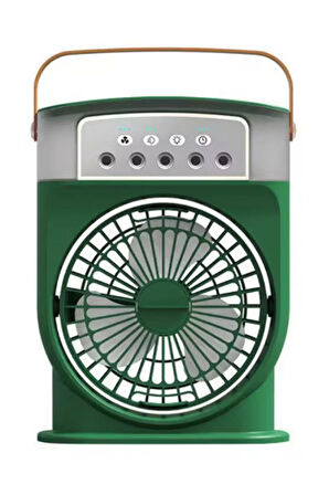 Şarjlı 600 Ml Su Hazneli Taşınabilir Masaüstü Vanilatör Güçlü Fan Ve 2000 Mah Pil Yeşil