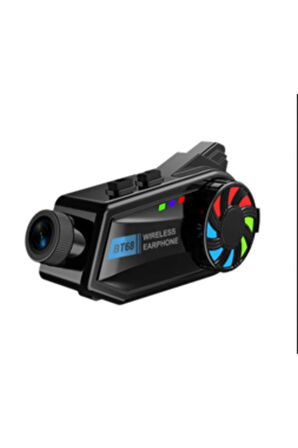 Bt68 Motosiklet Kask Bluetooth Kulaklık 1080P Kamera Ses Kontrolü Video Kayıt Özellikli İntercom