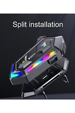 Y20 Motosiklet Bluetooth 5.3 Kask Intercom 2 Kişi 300 Metre Eşleşme Özellikli