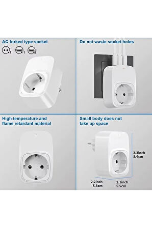 Tekli Yüksek Voltaj Korumalı Duvar Prizi 2X Type-C 1X Usb Çıkışlı Priz Grup Priz Çoğaltıcı Beyaz