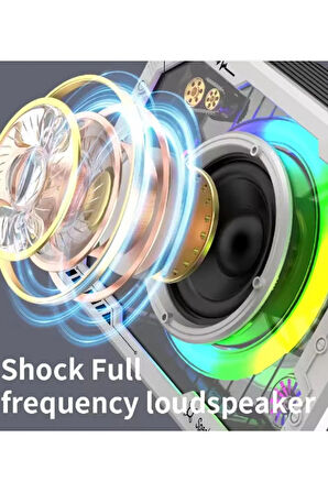 Vtn-82 Taşınabilir Kablosuz Işıklı Bluetooth Hoparlör Ses Değiştirme Özellikli