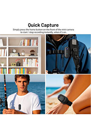 Mini Wıfı Aksiyon Kamerası 1080P Taşınabilir Vücut Kamerası Giyilebilir Video Kaydedici Ipx7 Su Geçi