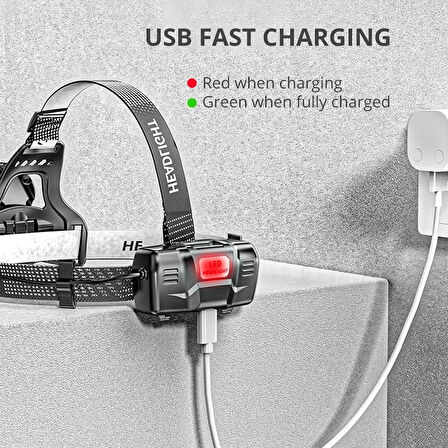 Ps-8002 Sensörlü Zoomlu Profesyonel Şarjlı Kafa Lambası