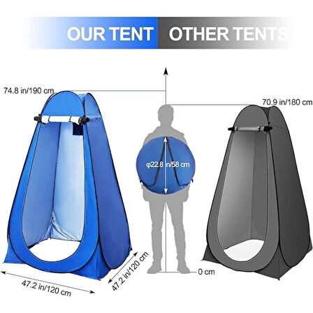 Otomatik Kamp Giyinme Çadır