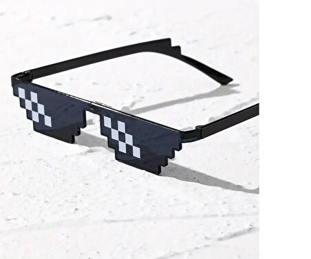 Thug Life Güneş Gözlüğü Mozaik Siyah Kedi Gözlükleri