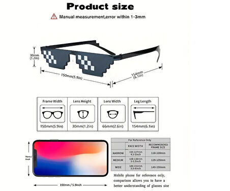 Thug Life Güneş Gözlüğü Mozaik Siyah Kedi Gözlükleri