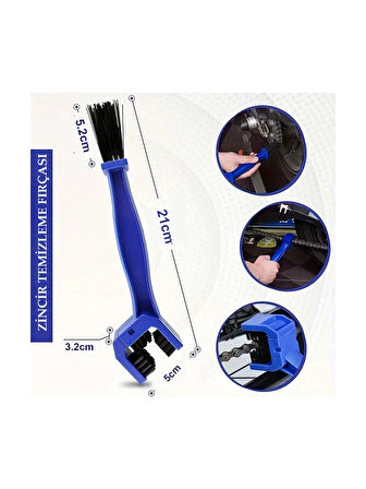 Motorsiklet Bisiklet Zinciri Temizleme Fırçası Çift Taraflı