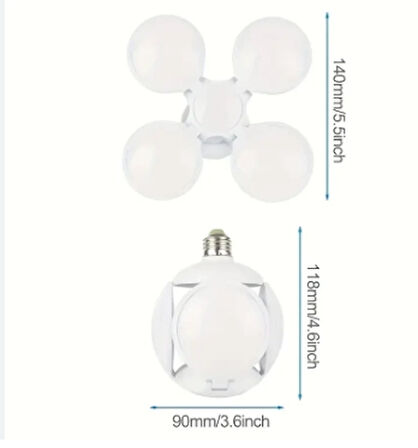 Led Futbol Ufo Ampul E27 28W 360 Derece Katlanır Lamba Ac 220V Lamba Led Spot Işık Beyaz Glop Led