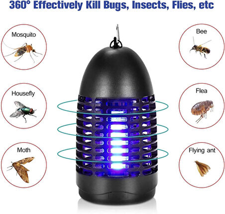 Fyc Elektrikli Böcek Öldürücü, Böcek Tuzağı Sinek Lambası, Uv Işıklı, Sivrisinek Lambası, Temizlik F
