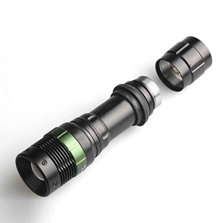 Black Wt-037-Şarjlı Zoomlu Acil Durum Feneri