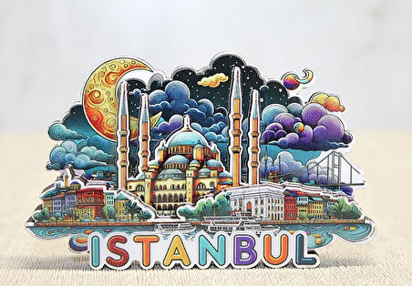 Ahşap İstanbul Temalı Magnet Alk4599