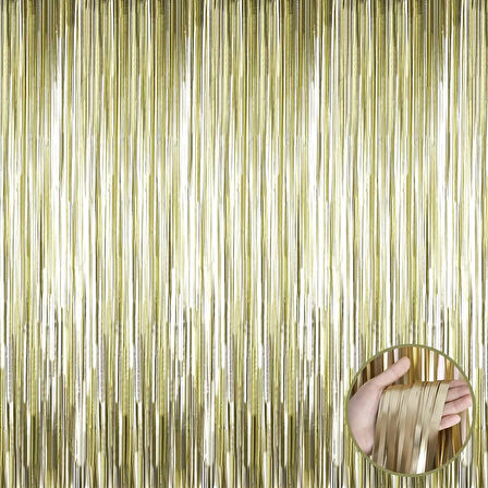 Mat Altın Püsküllü Kapı Perdesi - Parti, Bekarlığa Veda, Doğum Günü 1X2 M