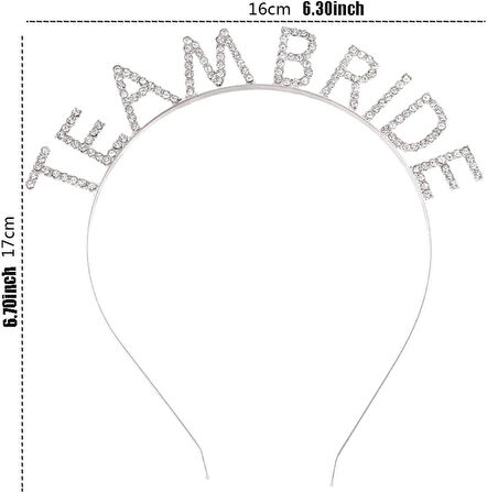 Gümüş Kaplama Kristal Taşlı Team Bride Taç 16X17 Cm