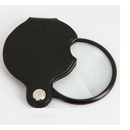 5X50Mmmini Büyüteç,Cepte Taşınan,Optik Lens Katlanabilir Deri Kaplamaxx1051