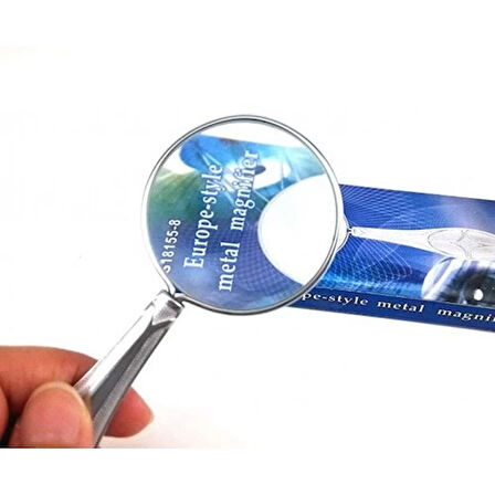 Gümüş Renkli 45Mm Cam Lens, Zarif Tasarımlı Metal Büyüteçmg181558