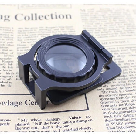 Tekstilciler Için Kumaş Kontrolü Büyüteç,Katlanan, Metal 15X Büyütme