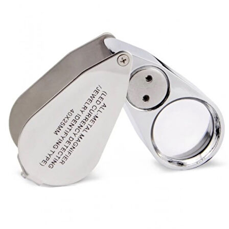 Kontrol, Için Özel Kutulu Metal Işıklı Lup 40X25