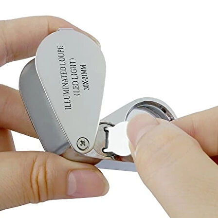 Kontrol, Için Özel Kutulu Metal Işıklı Lup 30X21