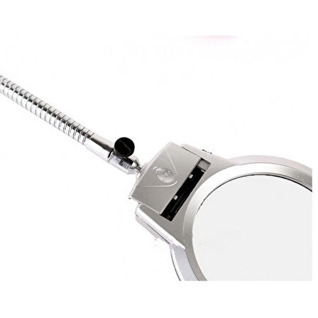 2.5X90 Mm 5X24 Mm Büyüteç, Mandallı Metal Hortumlu Masa Üstü Büyüteç