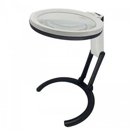 2X5X120Mm 10 Ledli Masaüstü Büyüteç