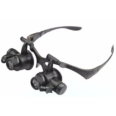 Gözlük Modeli 10X 15X 20X 25X Lens,2Led Işıklı,Büyüteç
