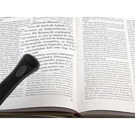 2 Led Işıklı 2.5X90Mm Okuma Büyüteç