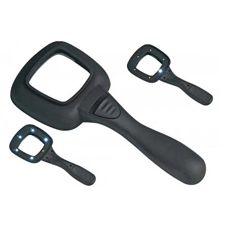 6 Ledli Ve Mor Işıklı Büyüteç 60Mm