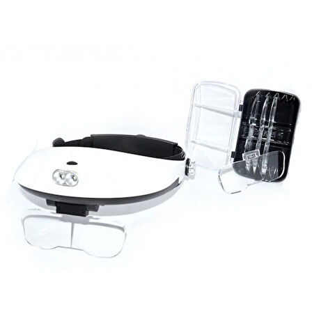 5 Mercekli Çok Fonksiyonlu, Başlık Tip Işıklı Büyüteçmg81001G