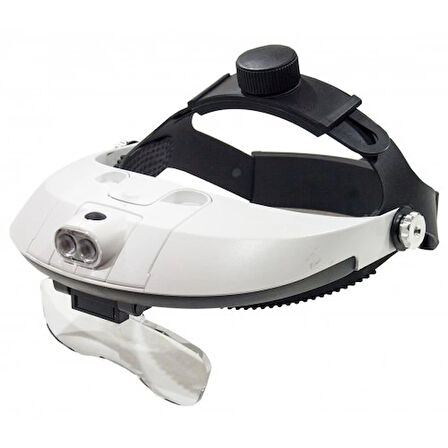 5 Mercekli Çok Fonksiyonlu, Başlık Tip Işıklı Büyüteç 81001H