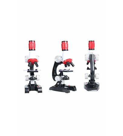 Eğitici Mikroskop Kiti Zoom Led Işıklı 100X 400X 1200X St1200X