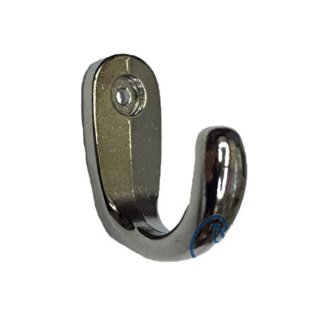 Büyük Tekli Fincan Askı, Dekor Askısı - Nikel, 12X23X30 Mm