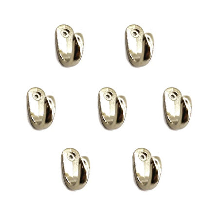 Büyük Tekli Fincan Askı, Dekor Askısı - Nikel, 12X23X30 Mm