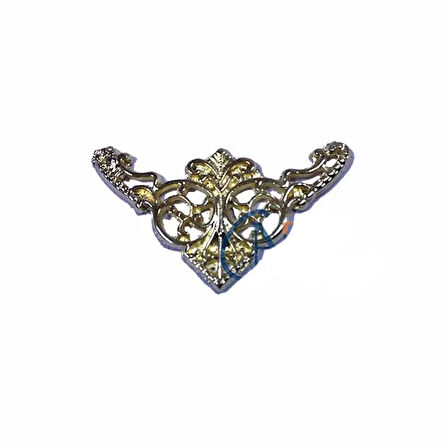 Dekoratif Köşe Süsü, Köşelik - Küçük, 19X34Mm, Sarı, 100 Adet