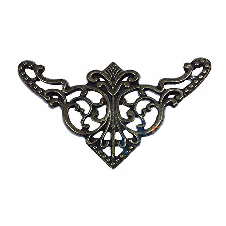 Dekoratif Köşe Süsü, Köşelik - Büyük, 31X55Mm, Antik, 1 Adet