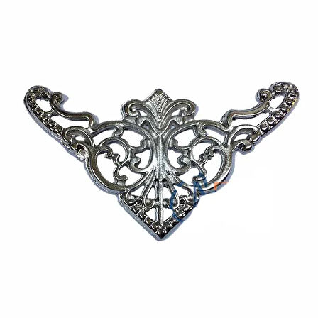 Dekoratif Köşe Süsü, Köşelik - Büyük, 31X55Mm, Nikel, 100 Adet