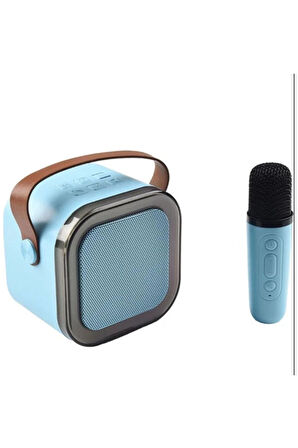 Karaoke Kablosuz Hoparlör Mikrofonlu Rgb Işıklı Bluetooth Speaker Tf Kart/Usb