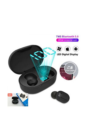 E6S Kablosuz Kulaklık Dijital Göstergeli Bluetooth Kulaklık 5.0