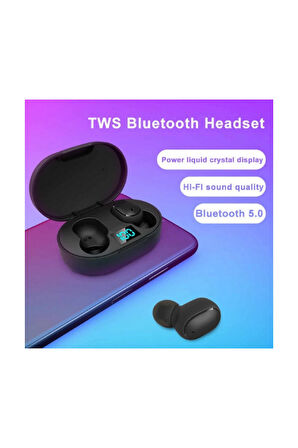 E6S Kablosuz Kulaklık Dijital Göstergeli Bluetooth Kulaklık 5.0