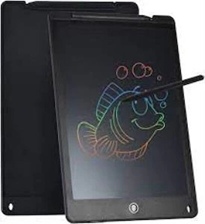 T12 Siyah Writing Tablet Lcd 12 Inç Dijital Kalemli Çizim Yazı Tahtası
