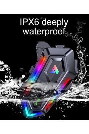 Y20 Motosiklet Bluetooth 5.3 Kask Intercom 2 Kişi 300 Metre Eşleşme Özellikli