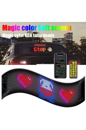 Led Ekran Panel Cama Yapışan En Büyük Boy 16X96 Led Sayısı Araba Yazısı 12Cm-59.5Cm