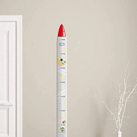 Sevimli Sarı Zürafa Yeşil Dinazor Deniz Kızı Roket Ağaç Boy Ölçüsü Sticker