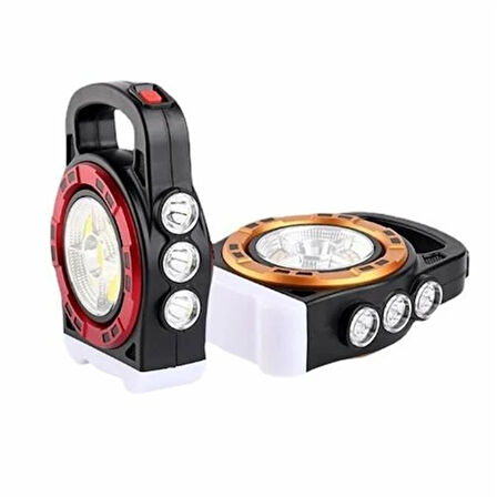 P-6678C Dış Mekan Solar Şarj Işığı Çok Fonksiyonlu Projektör Hazine Güçlü Işık El Feneri