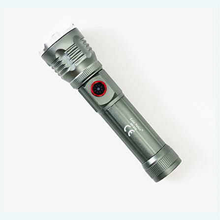 Gold Police Gp-216 Şarjlı El Feneri Güçlü Tg Led 2000 Lümen