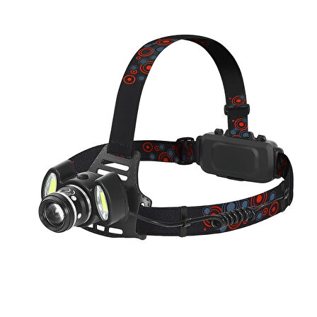 6000 Lümen 3 Başlık Şarjlı Kafa Lambası Wt-630