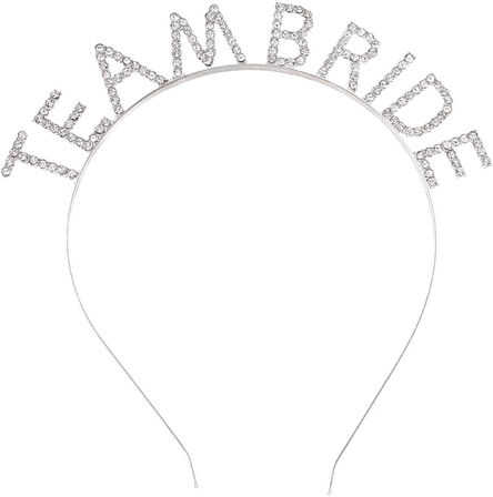 Gümüş Kaplama Kristal Taşlı Team Bride Taç 16X17 Cm