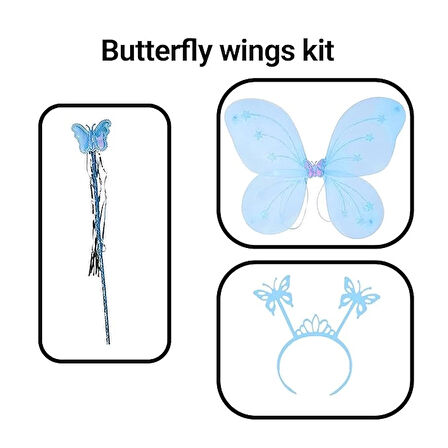 Erkek-Kız Seti – 50 Cm Kanadı, Taç Ve Asa