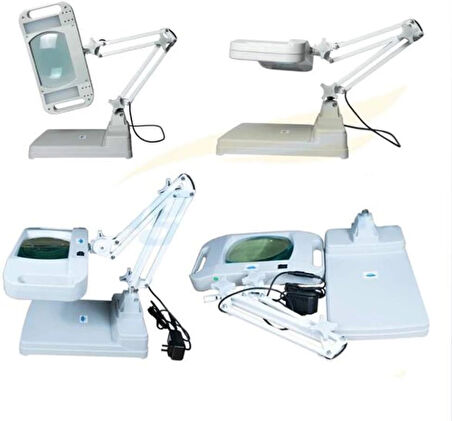 5X 10X Büyüteç Led Işıklı Süper Parlak Enerji Tasarruflu Masa Lambası Lt861