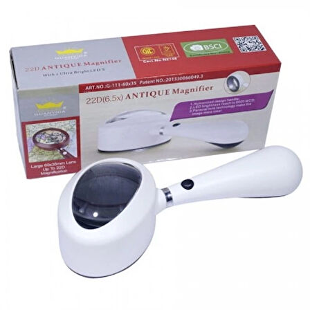 Işıklı 60X35 El Büyüteç