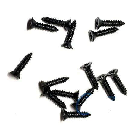 Klips, Menteşe, Ayak, Ağaç, Sunta Vidası 2,2X9,5Mm - Siyah 100 Adet